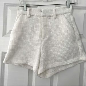 Showpo High Waist White Shorts